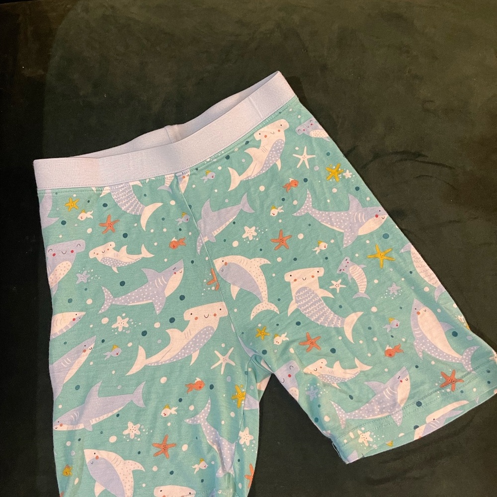Little Sleepies Sea Life Pajama Set - Aqua and Lavender - Picture 4 of 5